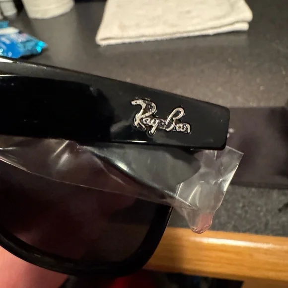 Ray-Ban Black and Gold Clubmaster Sunglasses